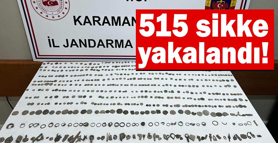 Karaman'da 515 adet sikke yakalandı