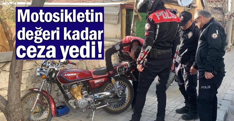 Karaman'da polisten kaçan motosiklete değeri kadar ceza yazıldı