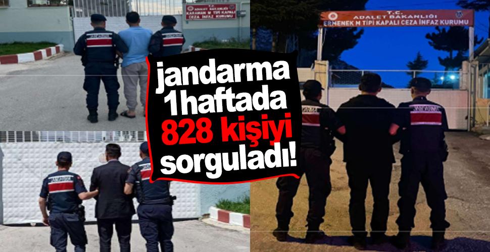 Karaman'da jandarma 1 haftalık icraatını açıkladı