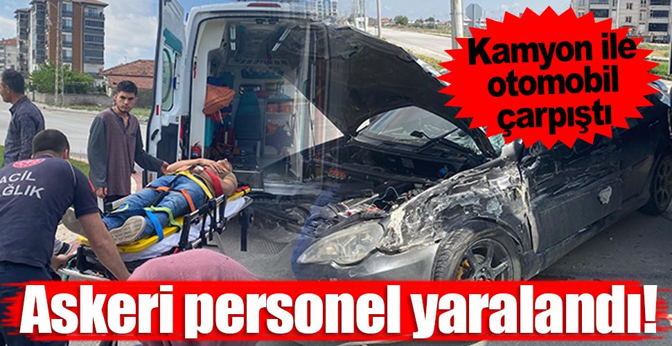 Karaman'da otomobil ile kamyon çarpıştı: 1 kişi yaralandı